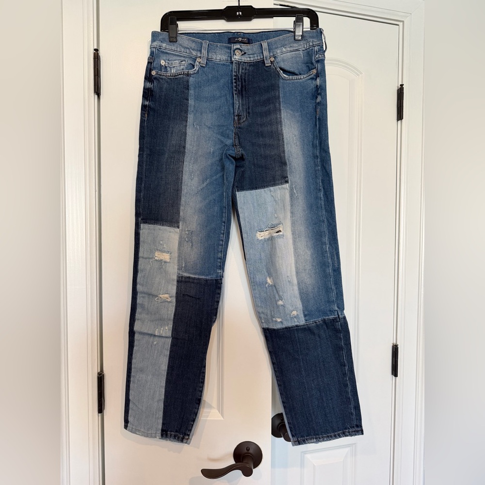 7 For All Mankind Multi-Blue Relaxed Jeans